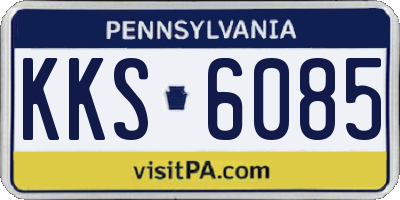 PA license plate KKS6085