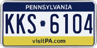 PA license plate KKS6104