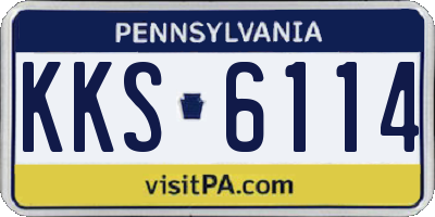 PA license plate KKS6114