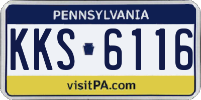 PA license plate KKS6116