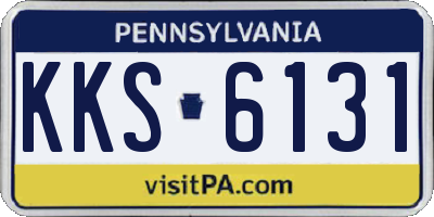 PA license plate KKS6131