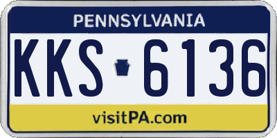 PA license plate KKS6136