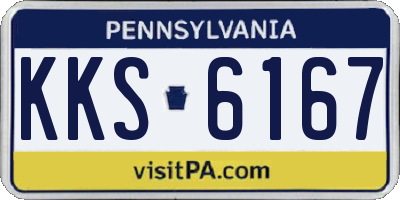 PA license plate KKS6167