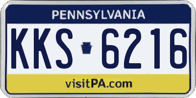 PA license plate KKS6216