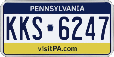 PA license plate KKS6247