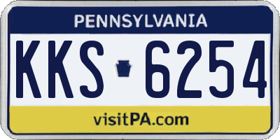 PA license plate KKS6254