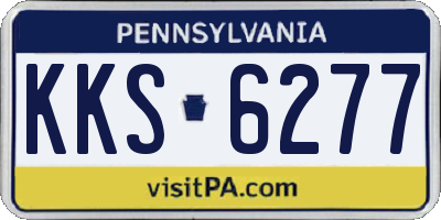 PA license plate KKS6277