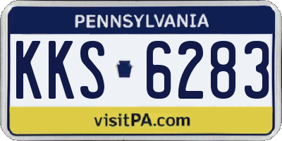PA license plate KKS6283