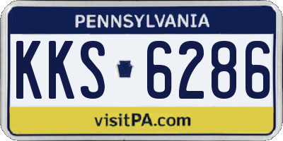 PA license plate KKS6286