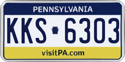 PA license plate KKS6303