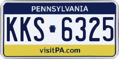 PA license plate KKS6325