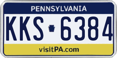 PA license plate KKS6384