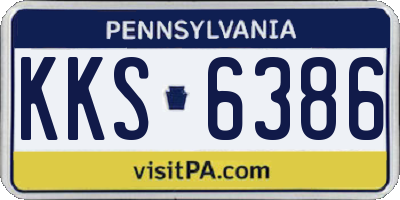 PA license plate KKS6386