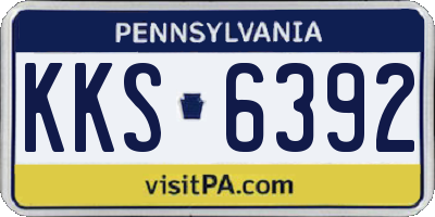 PA license plate KKS6392