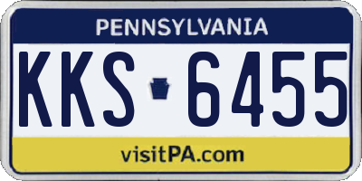 PA license plate KKS6455