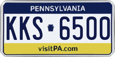 PA license plate KKS6500