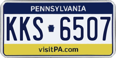 PA license plate KKS6507
