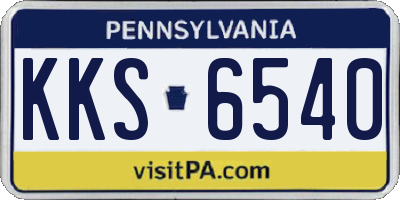 PA license plate KKS6540