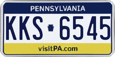 PA license plate KKS6545