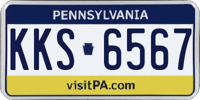 PA license plate KKS6567