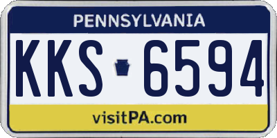PA license plate KKS6594