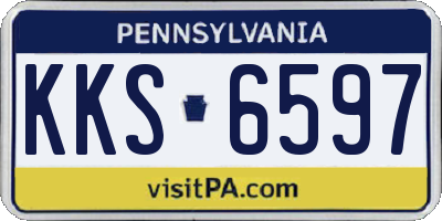 PA license plate KKS6597