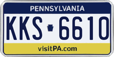 PA license plate KKS6610