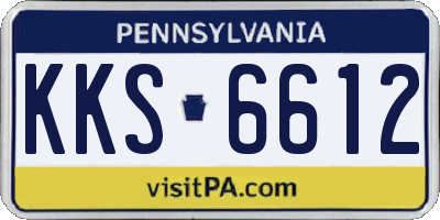 PA license plate KKS6612