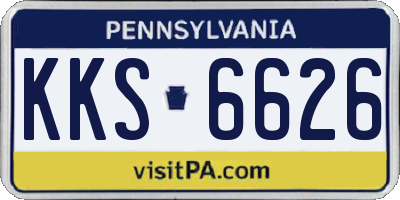 PA license plate KKS6626