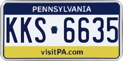 PA license plate KKS6635
