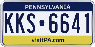 PA license plate KKS6641