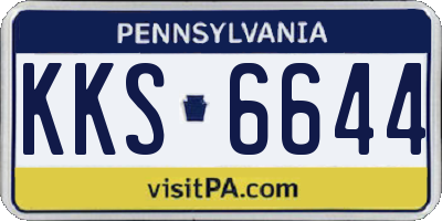 PA license plate KKS6644