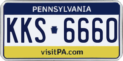 PA license plate KKS6660