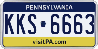 PA license plate KKS6663
