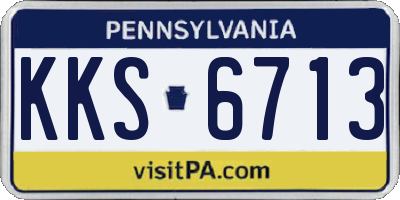 PA license plate KKS6713