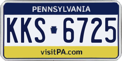 PA license plate KKS6725