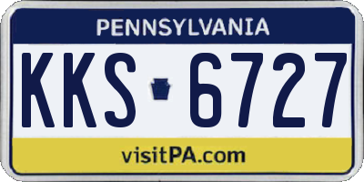 PA license plate KKS6727