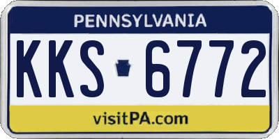 PA license plate KKS6772