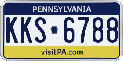 PA license plate KKS6788