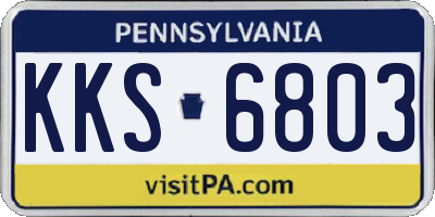 PA license plate KKS6803