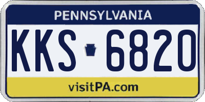 PA license plate KKS6820