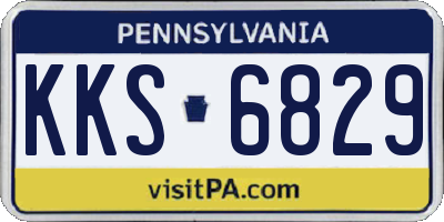 PA license plate KKS6829