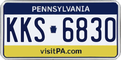 PA license plate KKS6830