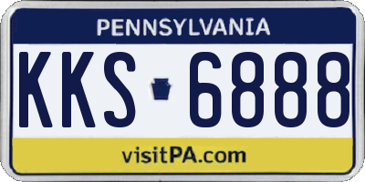 PA license plate KKS6888