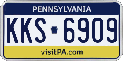 PA license plate KKS6909