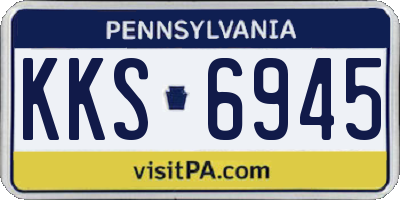 PA license plate KKS6945