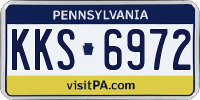 PA license plate KKS6972