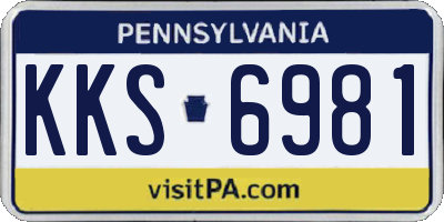 PA license plate KKS6981