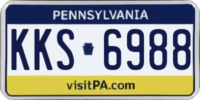 PA license plate KKS6988