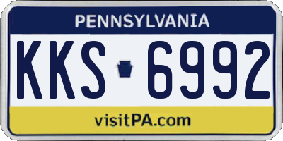 PA license plate KKS6992